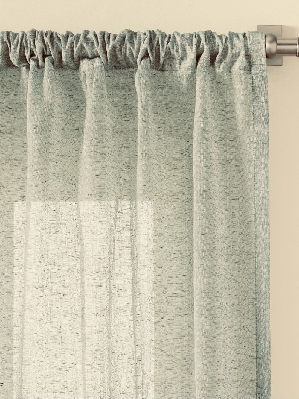 Pottery Barn 100% Linen set off 2 ~ Sheer Curtains 96”